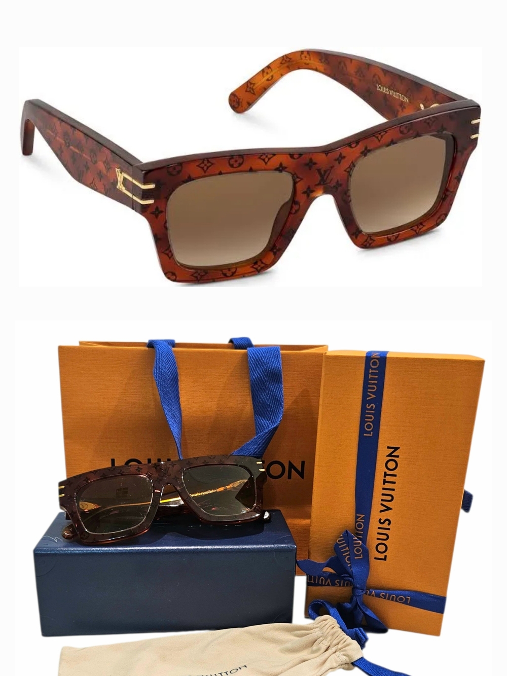 LOUIS VUITTON LV BLADE MONOGRAM SUNGLASSES Z1483E NIB